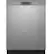 Front. GE - 24" Front Control Built-In Plastic Tub Dishwasher with Steam + Sanitization and 52 dBA - Stainless Steel.