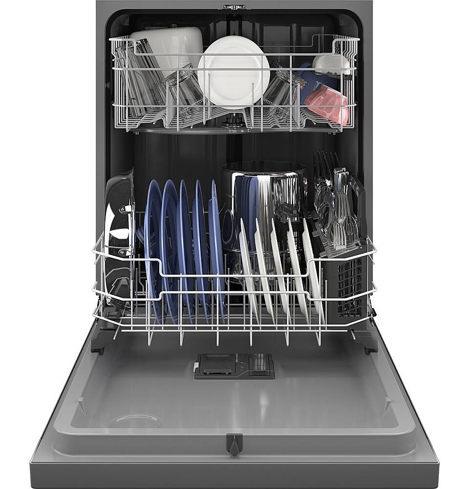 Alt View 12. GE - Front Control Built-In Dishwasher, 52 dBA - Stainless Steel.