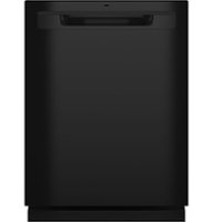 GE - Top Control Built-In Dishwasher with 3rd Rack, Dry Boost, 50 dBa - Black - Front_Zoom