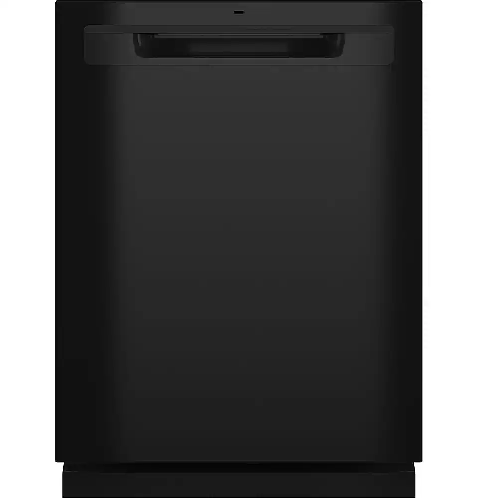 GE - 24" Top Control Built-In Plastic Tub Dishwasher with 3rd Rack, Bottle Jets and 50 dBA - Black