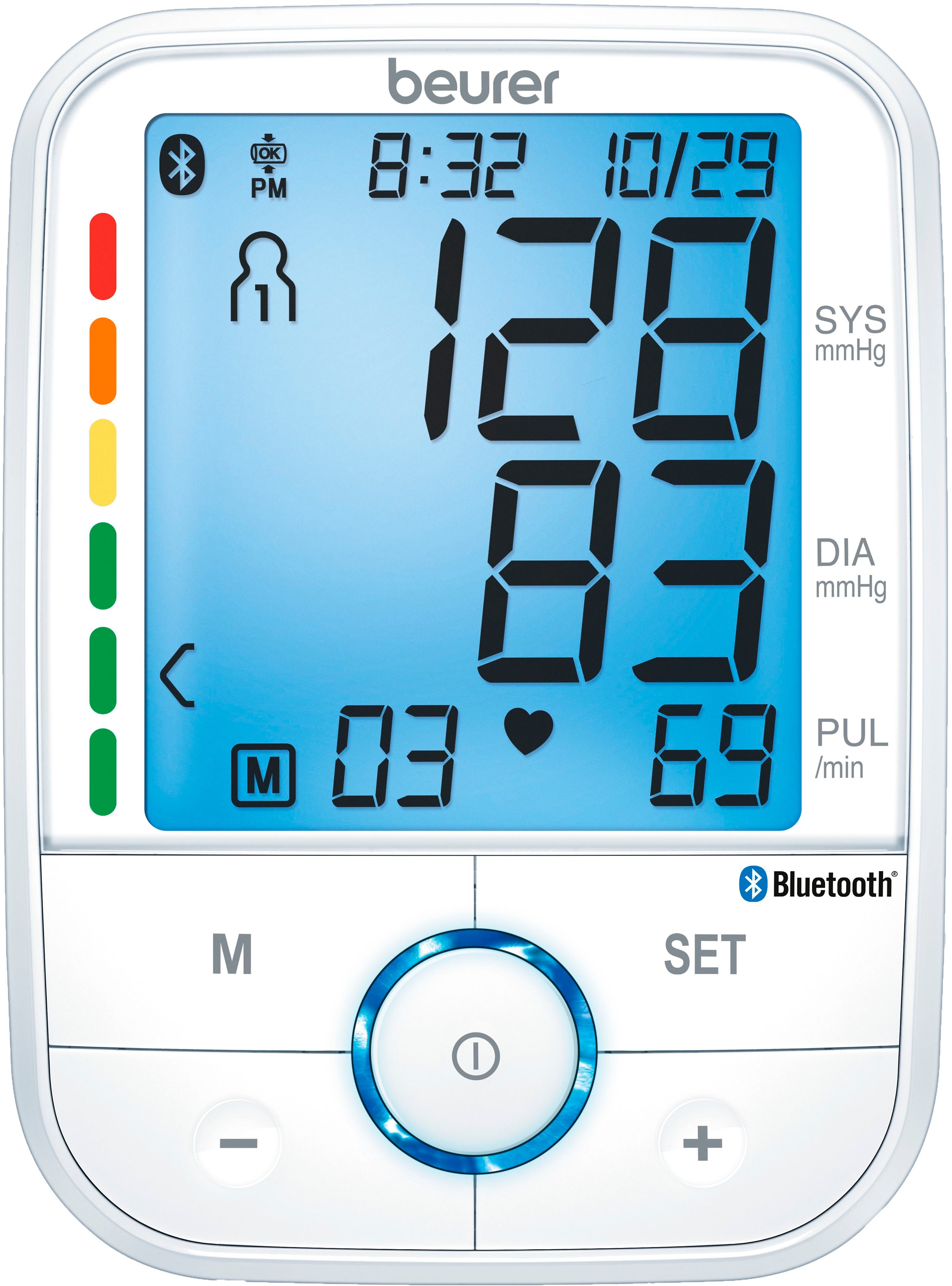 Beurer BM67 Upper Arm Blood Pressure Monitor, Large Cuff, Automatic &  Digital, XL LCD Display, Bluetooth with App, Home Use BP Machine Kit