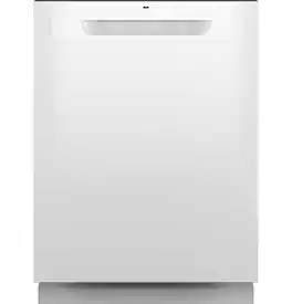 GE - 24" Top Control Built-In Plastic Tub Dishwasher with 3rd Rack, Bottle Jets and 50 dBA - White