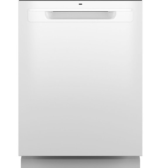 Front Zoom. GE - Top Control Built-In Dishwasher with 3rd Rack, Dry Boost, 50 dBa - White.