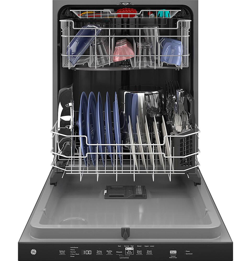 Alt View 12. GE - Top Control Built-In Dishwasher with 3rd Rack, Dry Boost, 50 dBa - White.