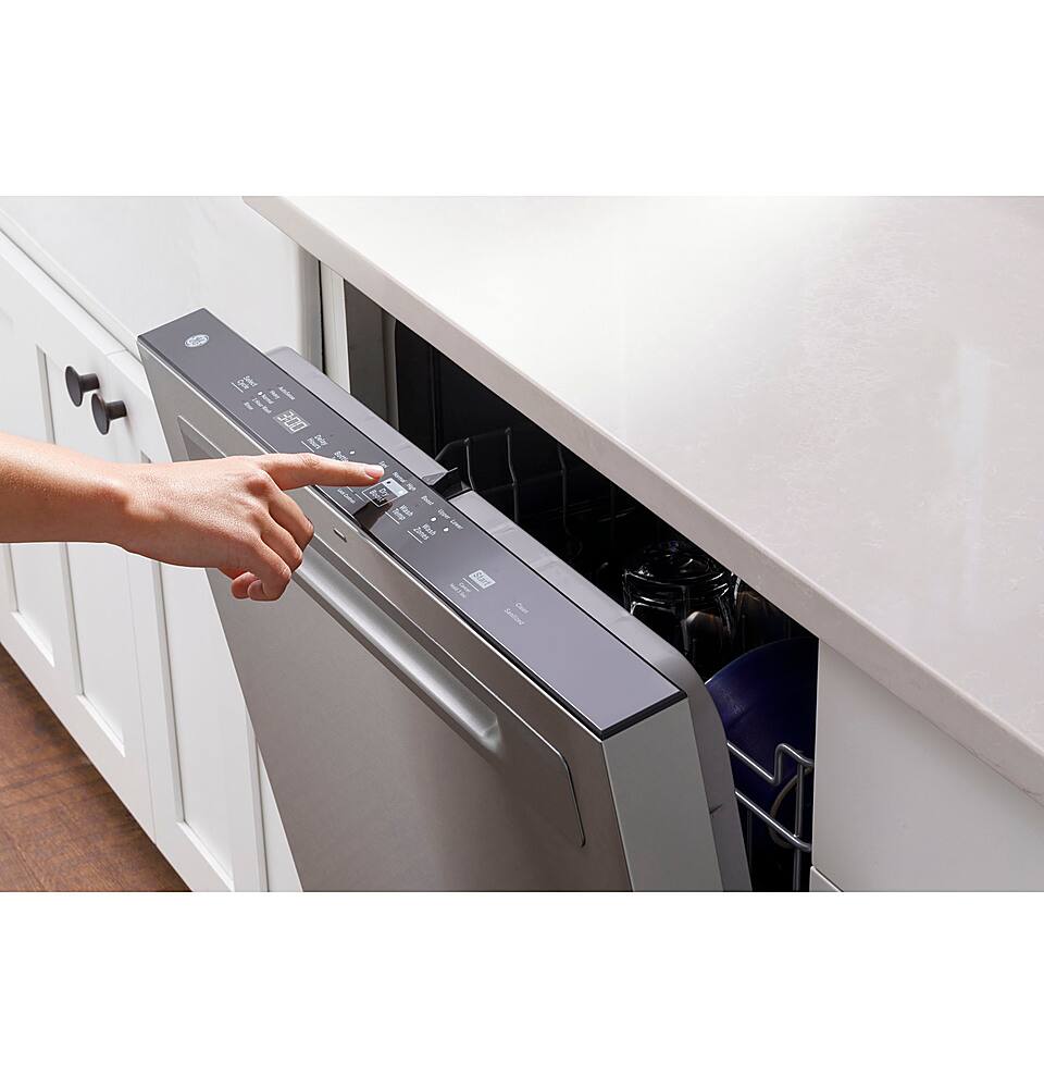 Alt View 19. GE - Top Control Built-In Dishwasher with 3rd Rack, Dry Boost, 50 dBa - Fingerprint Resistant Slate.