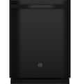 GE - 25" Top Control Built In Plastic Tub Dishwasher with Dry Boost and 55 dBA - Black