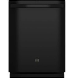 GE - Top Control Built In Dishwasher, 55 dBA - Black - Front_Zoom