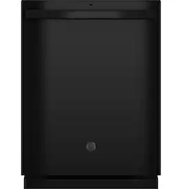 GE - 25" Top Control Built In Plastic Tub Dishwasher with Dry Boost and 55 dBA - Black