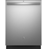 GE - Top Control Built In Dishwasher, 55 dBA - Stainless Steel - Front_Zoom