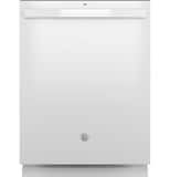 GE - 24" Top Control Built-In Plastic Tub Dishwasher with Sanitize Cycle and 52 dBA - White