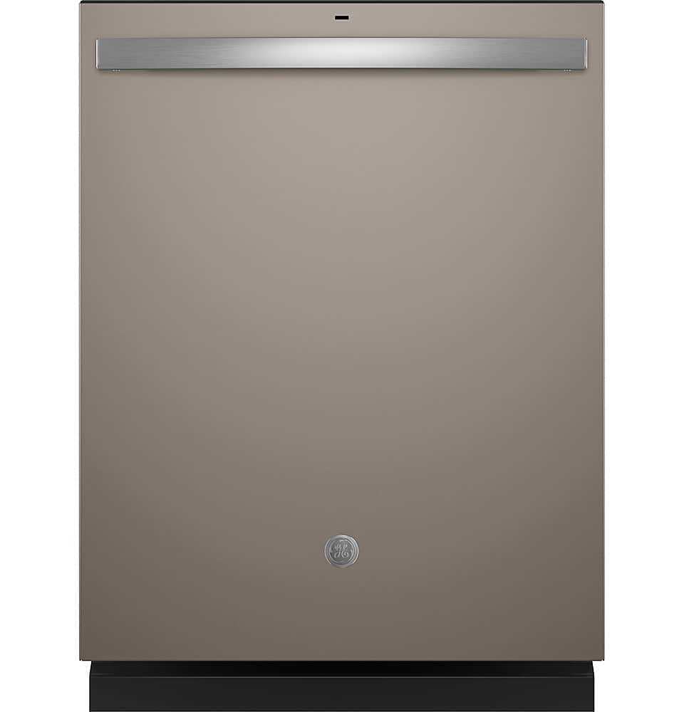 Front. GE - Top Control Built In Dishwasher with Sanitize Cycle and Dry Boost, 52 dBA - Fingerprint Resistant Slate.