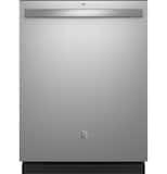 GE - 24" Top Control Built-In Plastic Tub Dishwasher with Sanitize Cycle and 52 dBA - Stainless Steel