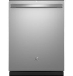 GE - Top Control Built In Dishwasher with Sanitize Cycle and Dry Boost, 52 dBA - Stainless steel - Front_Zoom