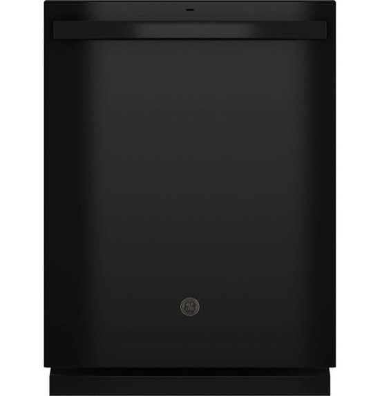Front. GE - Top Control Built-In Dishwasher with 3rd Rack, Dry Boost, 50 dBa - Black.