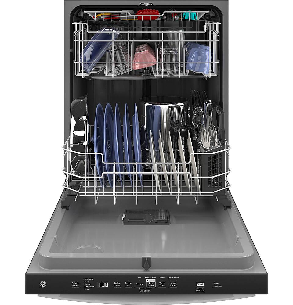 Alt View 12. GE - Top Control Built-In Dishwasher with 3rd Rack, Dry Boost, 50 dBa - White.