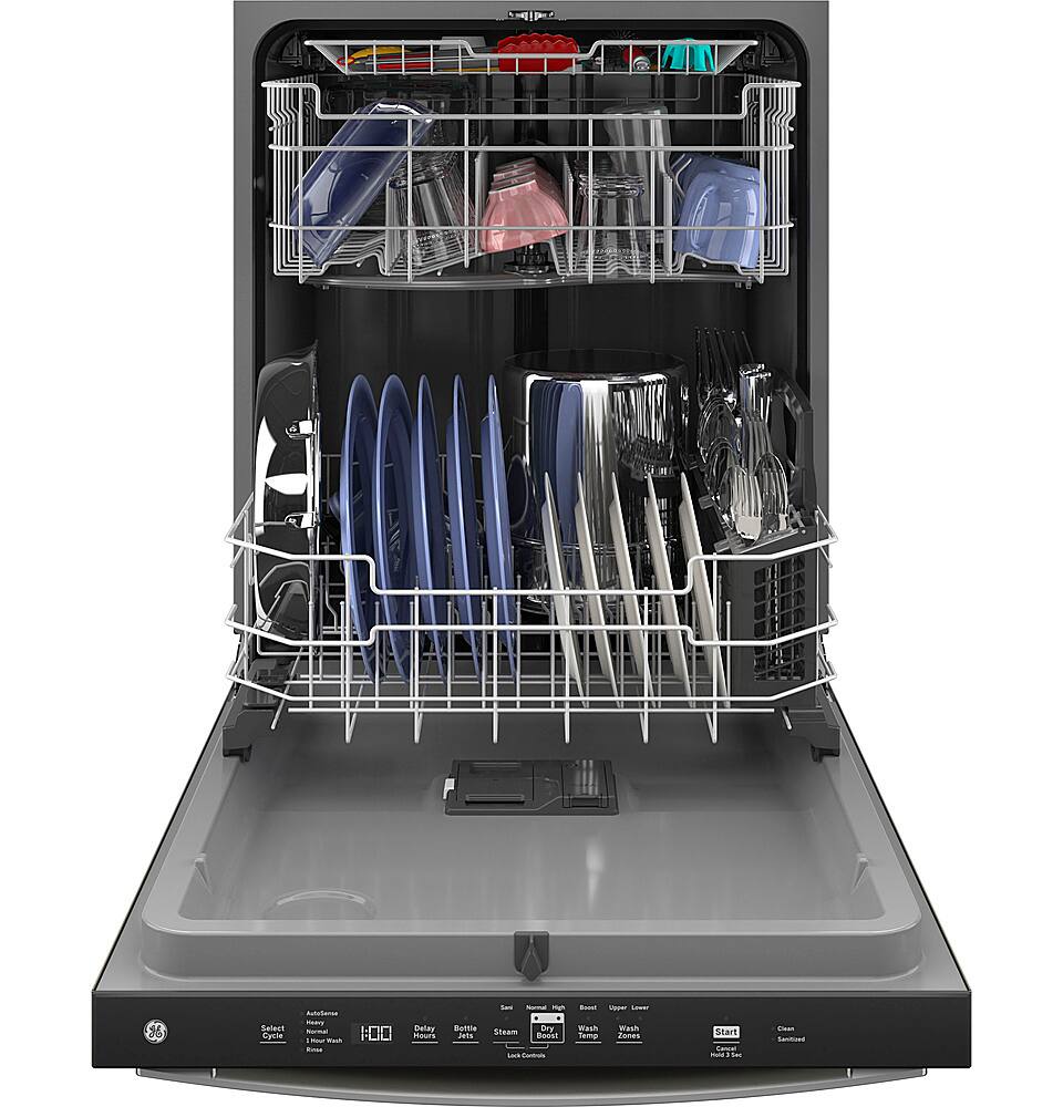 Alt View 12. GE - Top Control Built-In Dishwasher with 3rd Rack, Dry Boost, 50 dBa - Fingerprint Resistant Slate.
