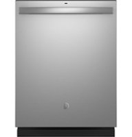 GE - Top Control Built In Dishwasher with Sanitize Cycle and Dry Boost, 50 dBA - Stainless steel - Front_Zoom