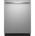 GE - Top Control Smart Built In Dishwasher with Sanitize Cycle and Dry Boost, 50 dBA - Stainless Steel