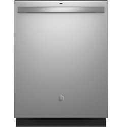 GE - Top Control Smart Built In Dishwasher with Sanitize Cycle and Dry Boost, 50 dBA - Stainless steel - Front_Zoom