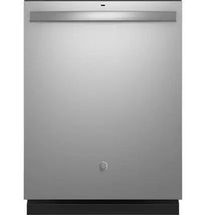 Front. GE - Top Control Smart Built In Dishwasher with Sanitize Cycle and Dry Boost, 50 dBA - Stainless Steel.
