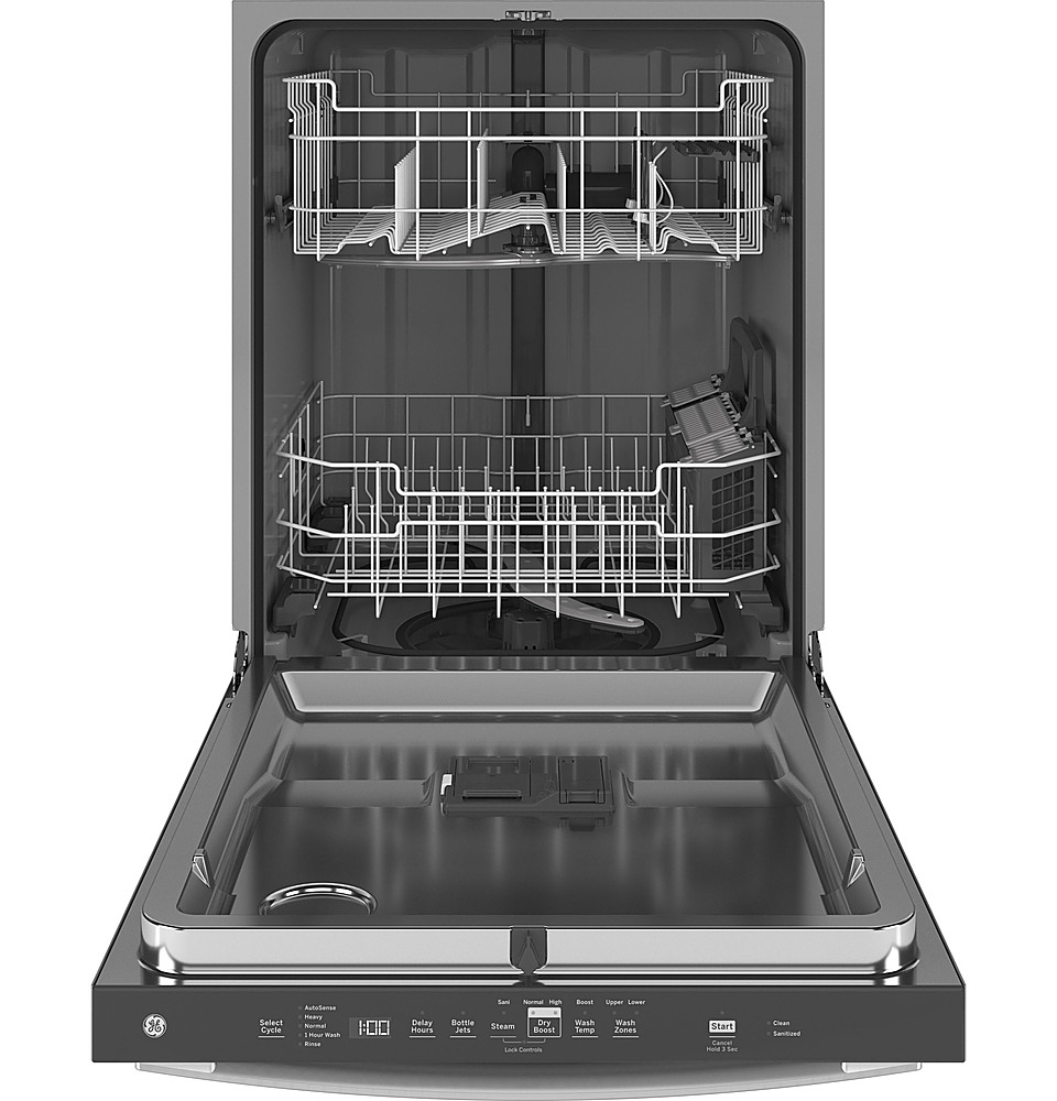 Alt View 11. GE - Top Control Smart Built In Dishwasher with Sanitize Cycle and Dry Boost, 50 dBA - Stainless Steel.