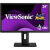 Front. ViewSonic - VG2440 24" IPS LED FHD Monitor (DisplayPort, VGA, HDMI, USB) - Black.