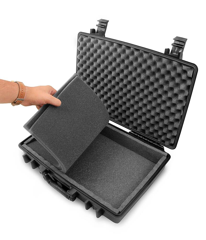 Alt View 12. CASEMATIX - Waterproof Hard Case Fits up to 17" Inch Laptop - Black.