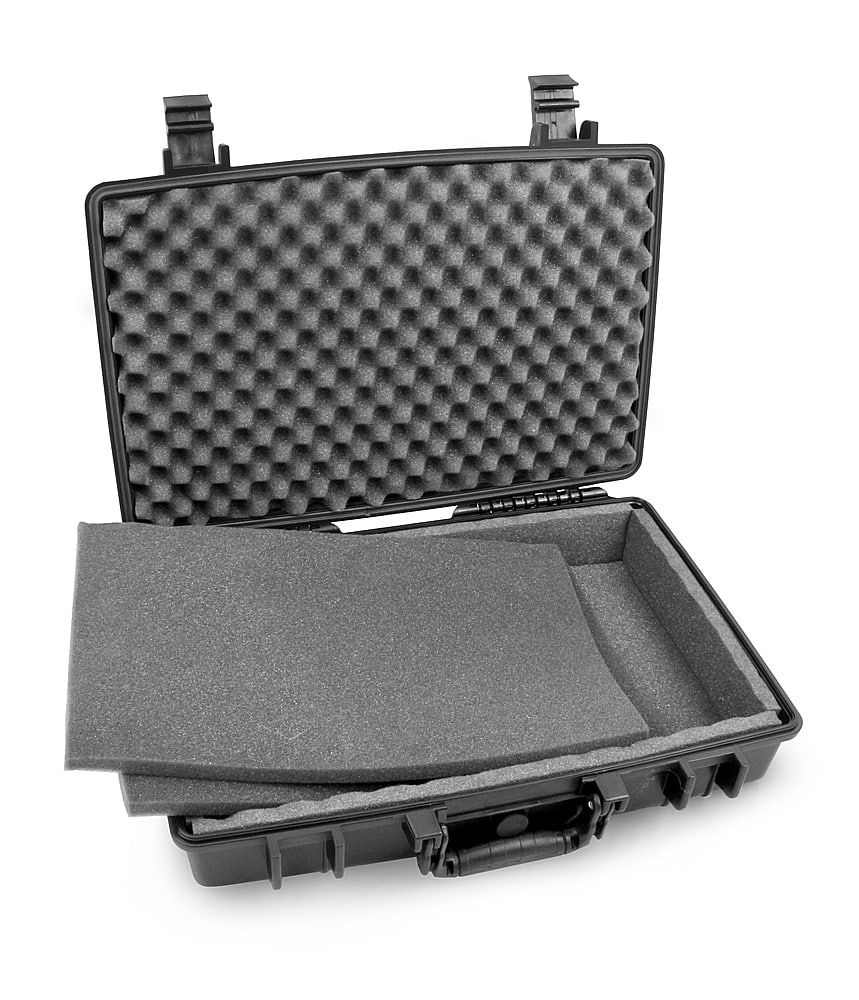 Alt View 12. CASEMATIX - Waterproof Hard Case Fits up to 15.6" Inch Laptop - Black.