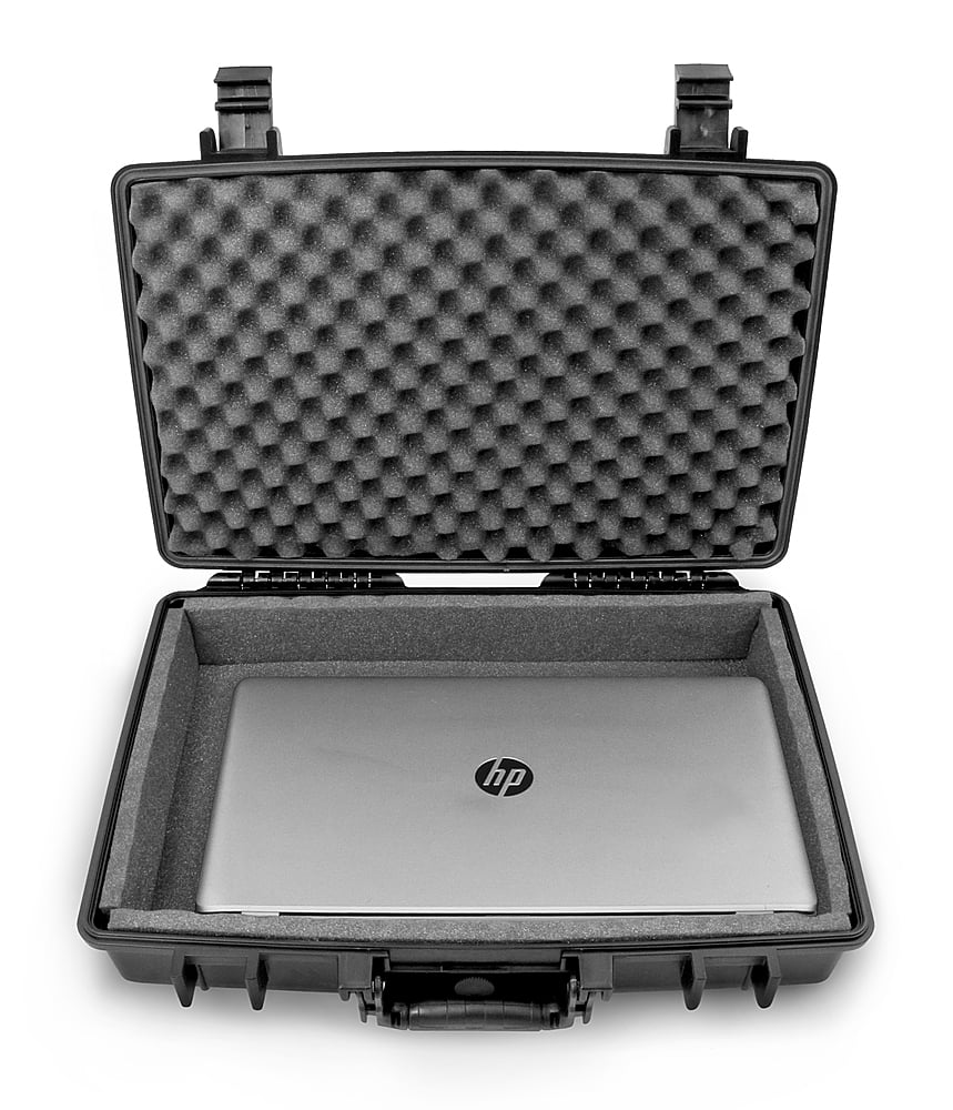 Alt View 13. CASEMATIX - Waterproof Hard Case Fits up to 15.6" Inch Laptop - Black.