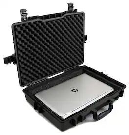 CASEMATIX - Waterproof Hard Case Fits up to 15.6" Inch Laptop - Black