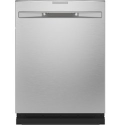 GE Profile - Top Control Built-In Stainless Steel Tub Dishwasher with 3rd Rack and Microban, 42dBA - Stainless steel - Front_Zoom
