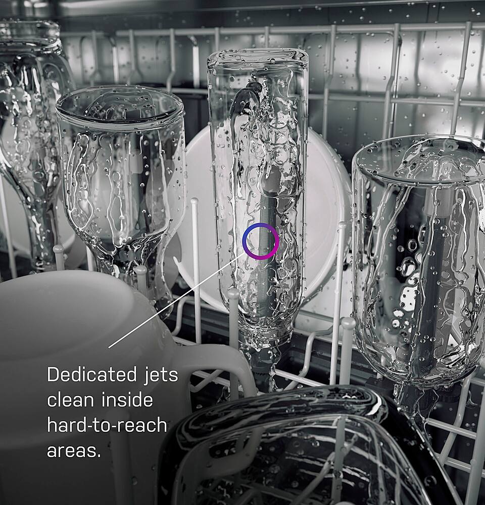 Alt View 19. GE Profile - Top Control Built-In Stainless Steel Tub Dishwasher with 3rd Rack and Microban, 42dBA - Stainless Steel.