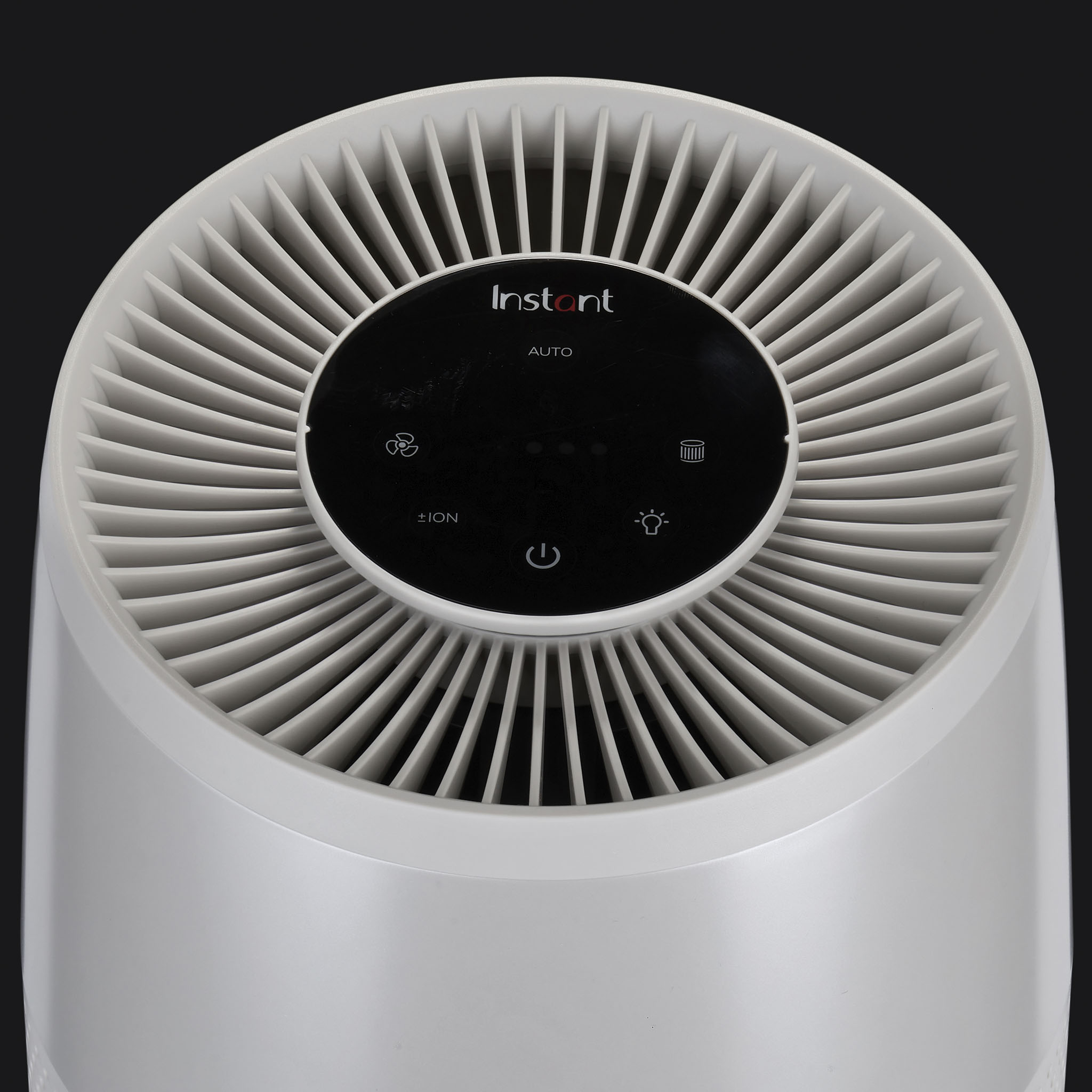 Left View: Instant - HEPA Air Purifier for Small Rooms Removes 99.9% of Dust, Smoke, & Pollen with Plasma Ion Technology - Pearl