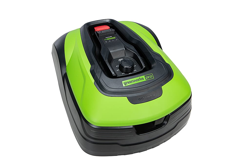 Alt View 18. Greenworks - Optimow Robotic Lawn Mower - Green.