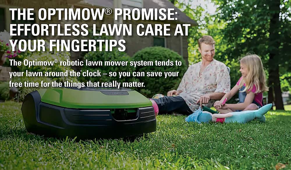 Alt View 12. Greenworks - Optimow Robotic Lawn Mower - Green.