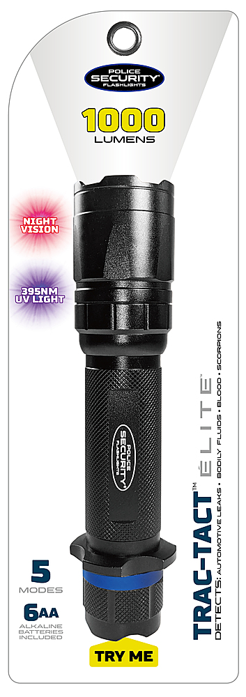Police Security 45 Lumen LED Flashlight Black 98325 - Best Buy