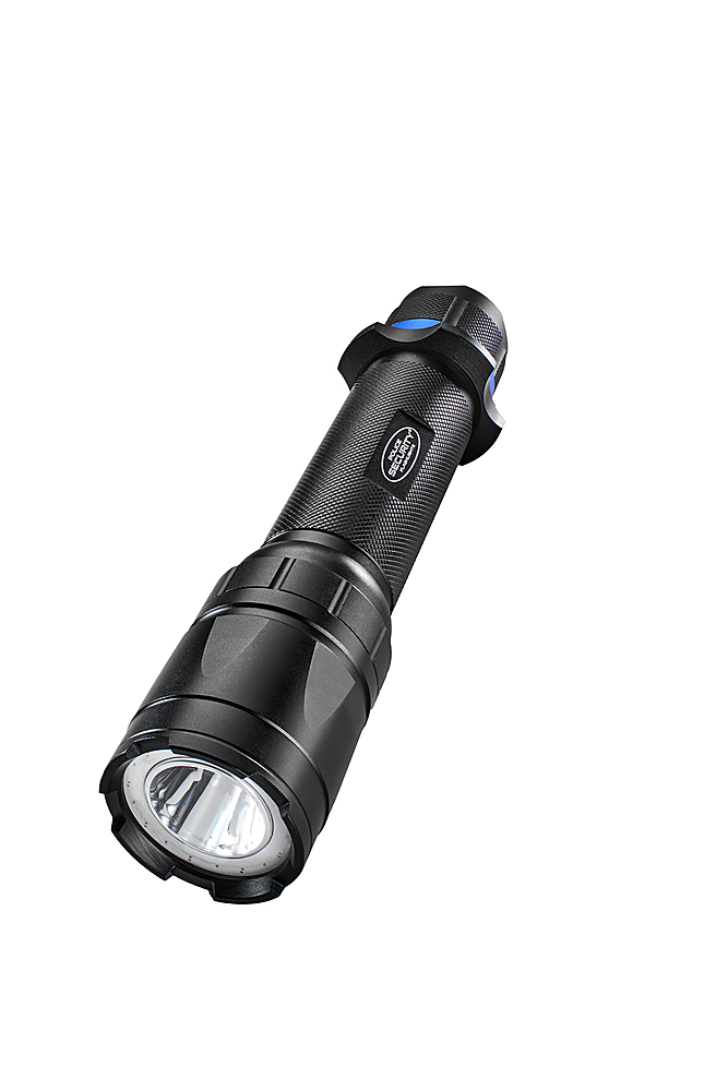 Police Security - Trac Tact 1000 Lumen Flashlight with 395 Nm UV - Black