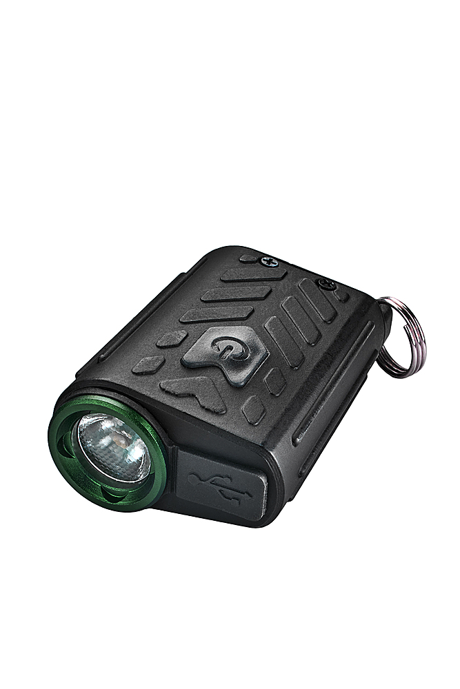 Angle View: Police Security - Seeker XX Lumen Rechargeable Keychain Light - Black/Green
