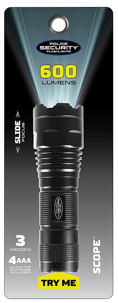 Angle View: Police Security - Scope 600 Lumen Flashlight