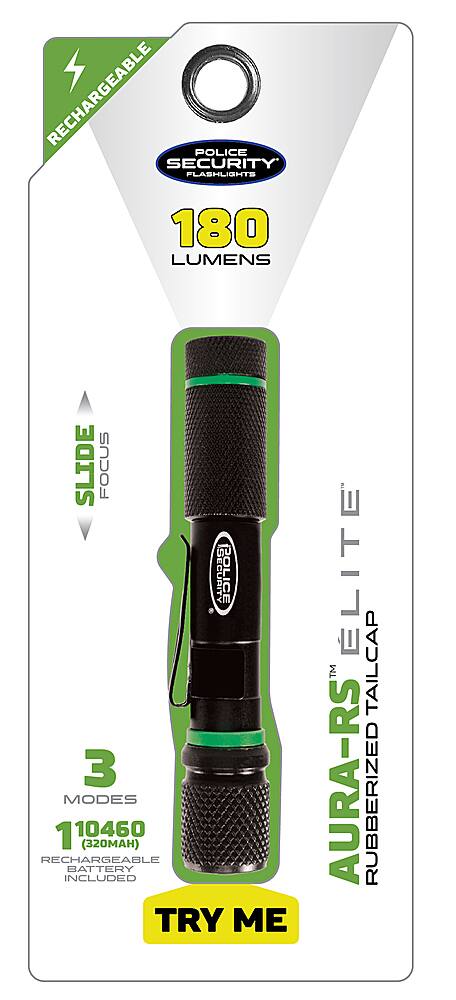 Angle. Police Security - Aura-RS 180 Lumen Flashlight.