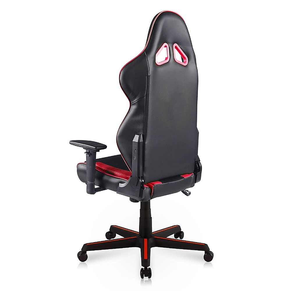 Left View: DXRacer - Racing Series Ergonomic Gaming Chair - Mesh/PVC Leather - Red