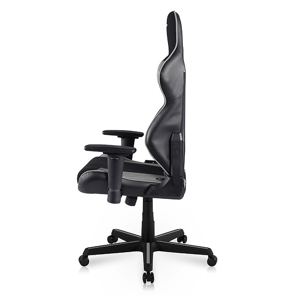 Angle View: DXRacer - Racing Series Ergonomic Gaming Chair - Mesh/PVC Leather - Gray
