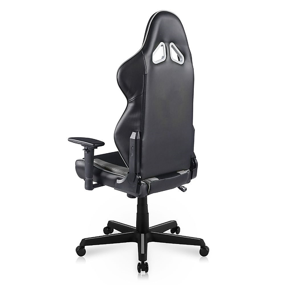 Left View: DXRacer - Racing Series Ergonomic Gaming Chair - Mesh/PVC Leather - Gray