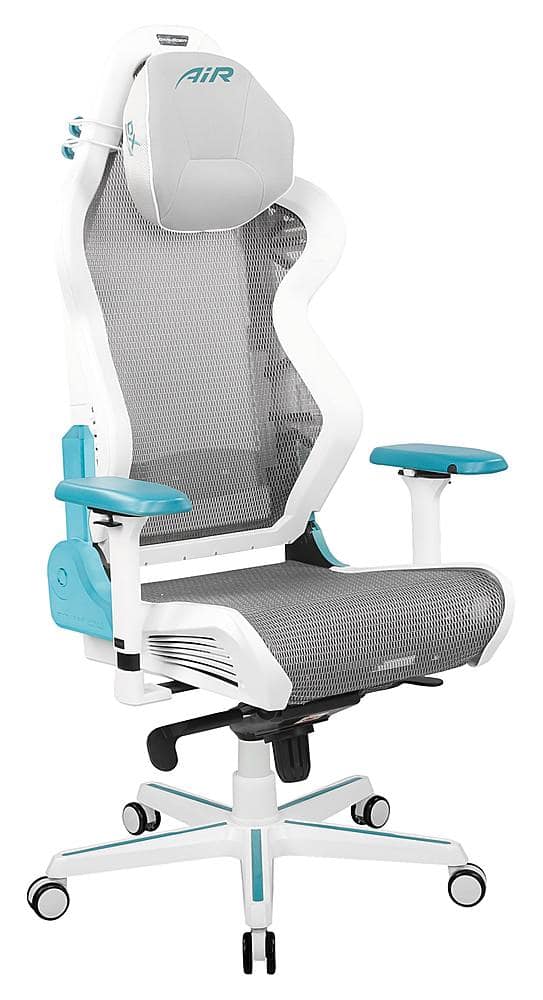 Best Buy: DXRacer Air Series Ergonomic Gaming Chair White & Cyan AIR/D7200/WQG