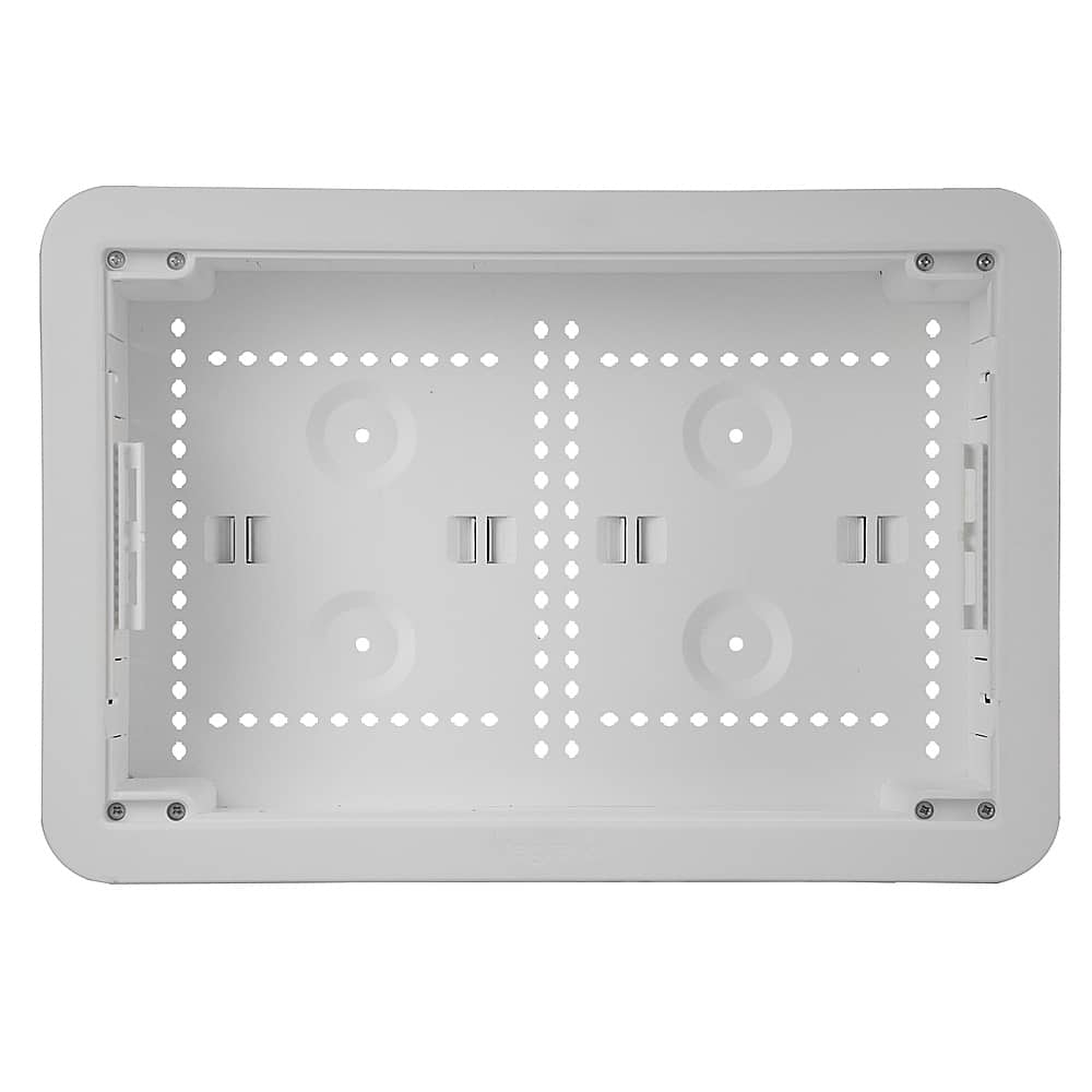 Left. Sanus - TV Media In-Wall Box W/ Power Supply Kit - 9" - White.