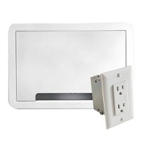 Sanus - TV Media In-Wall Box W/ Power Supply Kit - 9" - White - Angle_Zoom