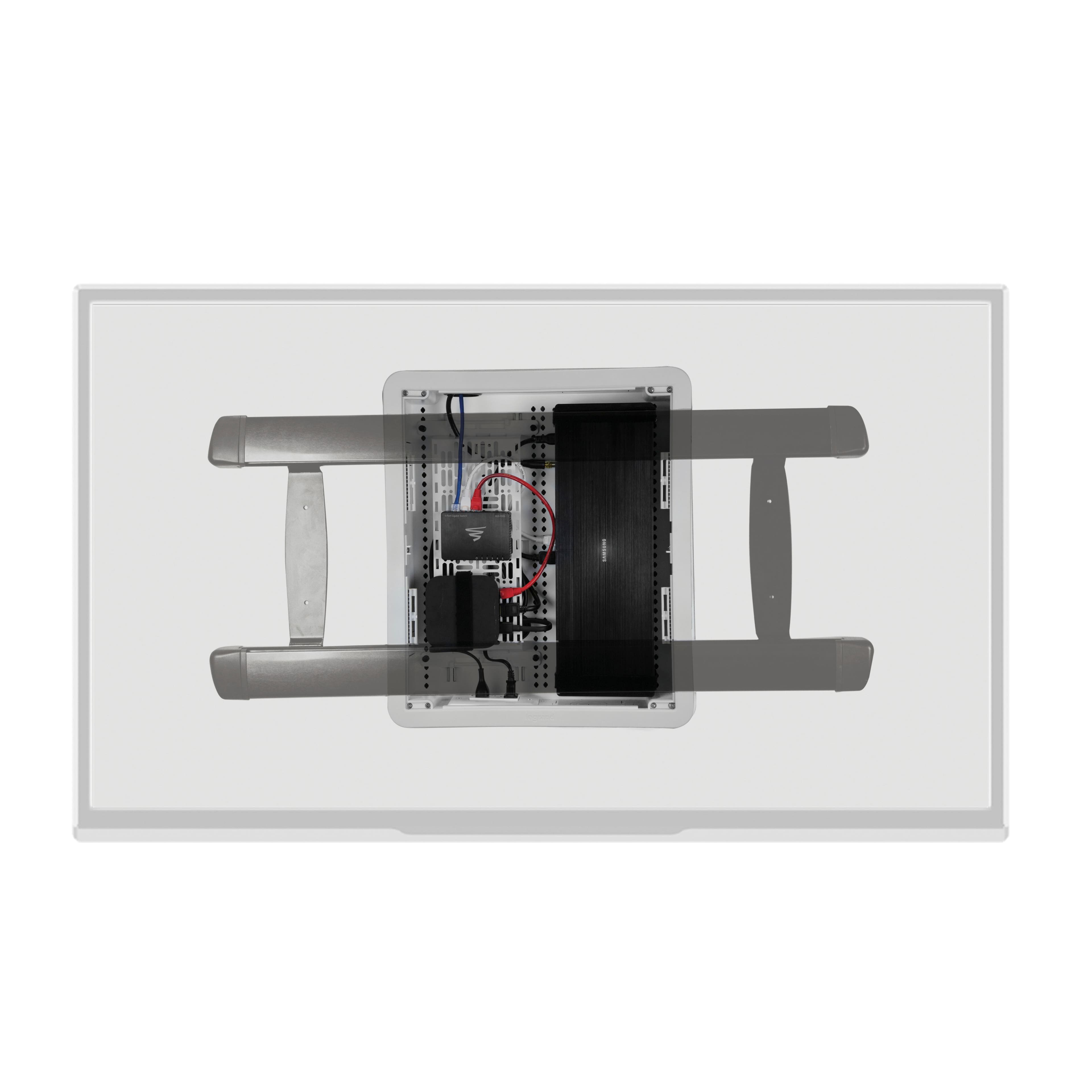 Alt View 12. Sanus - TV Media In-Wall Box - 17" - White.