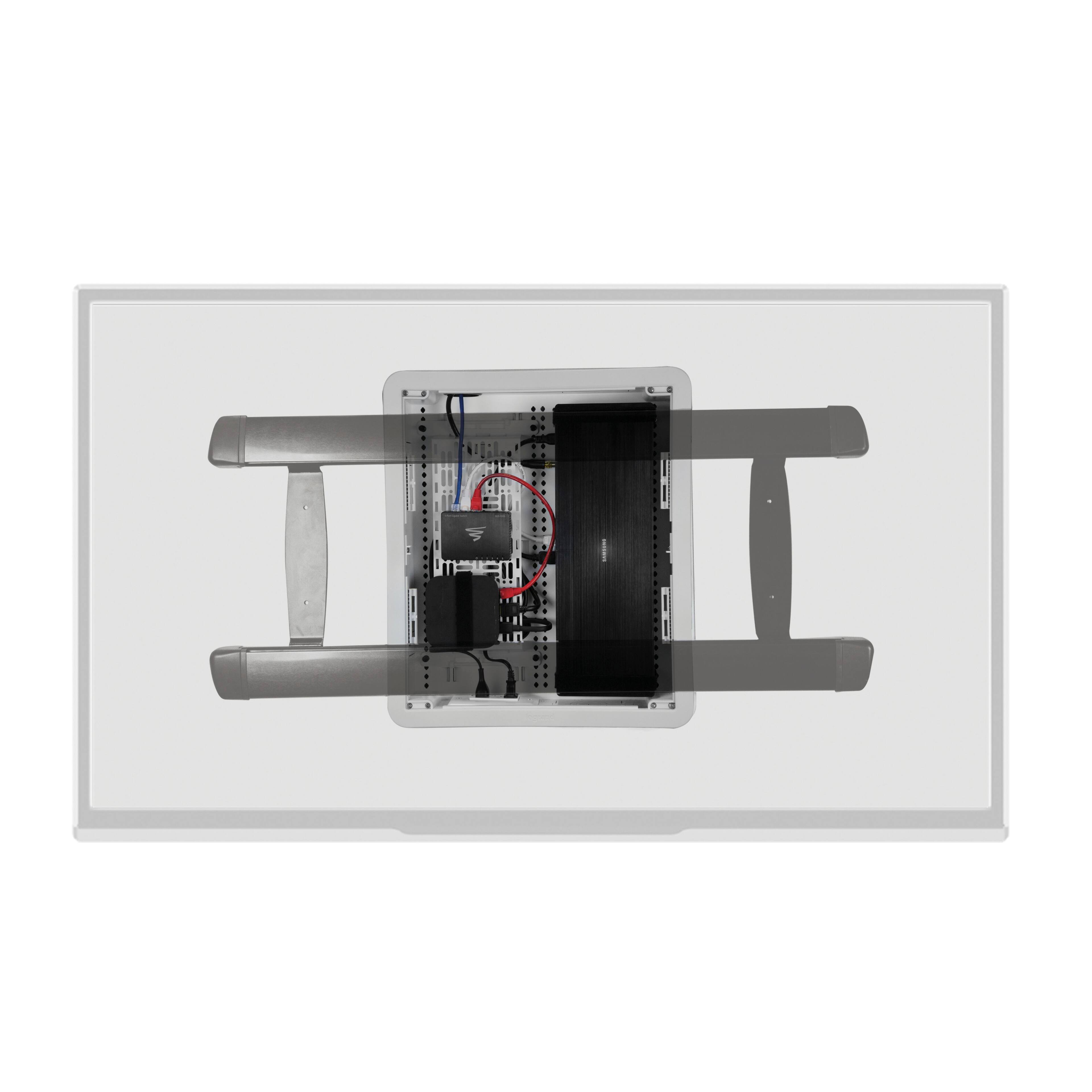 Alt View 12. Sanus - TV Media In-Wall Box - 17" - White.