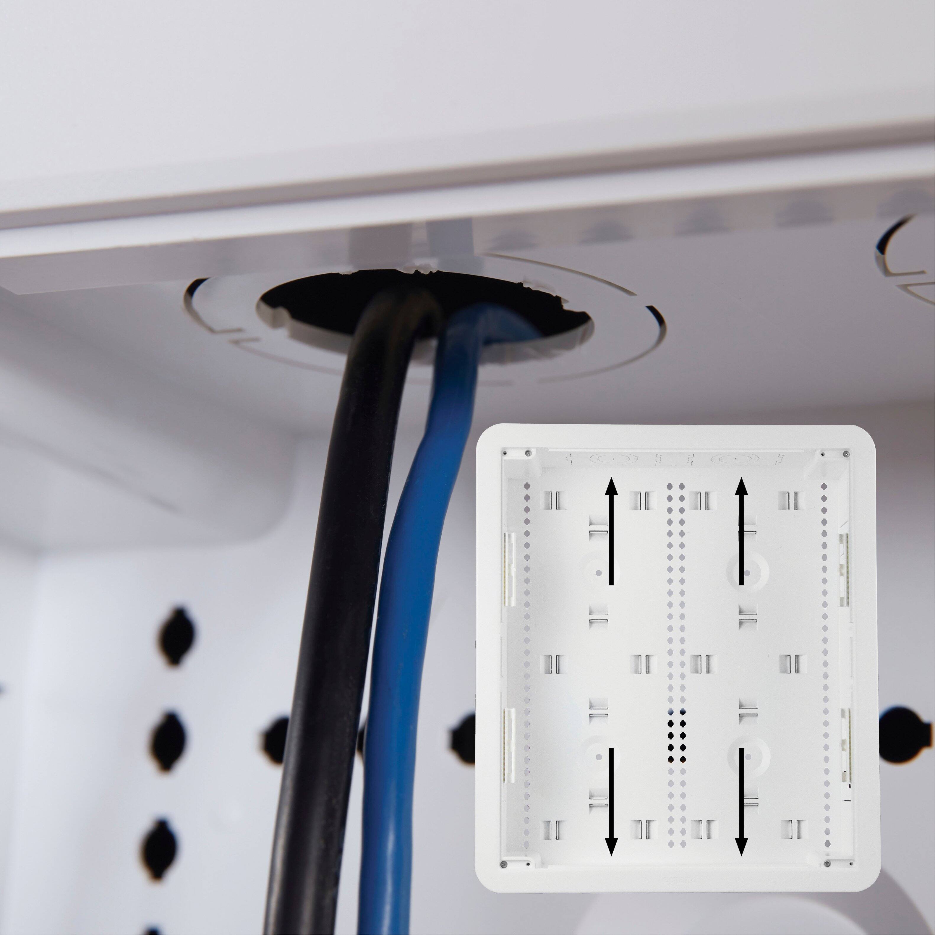 Alt View 14. Sanus - TV Media In-Wall Box - 17" - White.