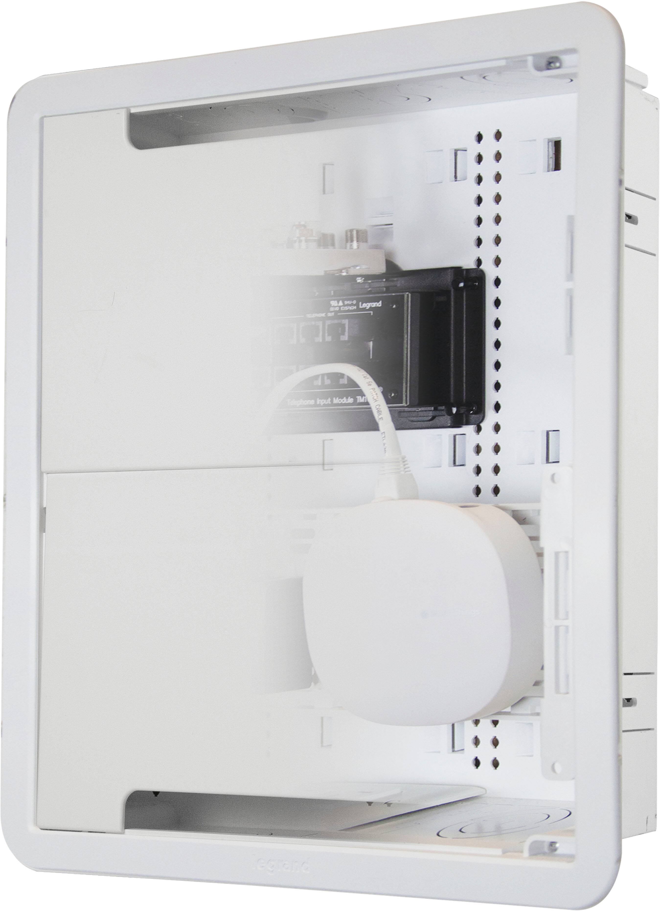 Alt View 1. Sanus - TV Media In-Wall Box - 17" - White.